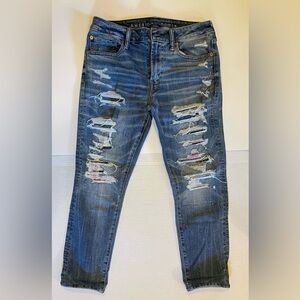 Distressed Blue Jeans for Men